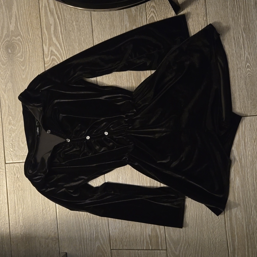 Black Velvet Romper Pretty Little Thing